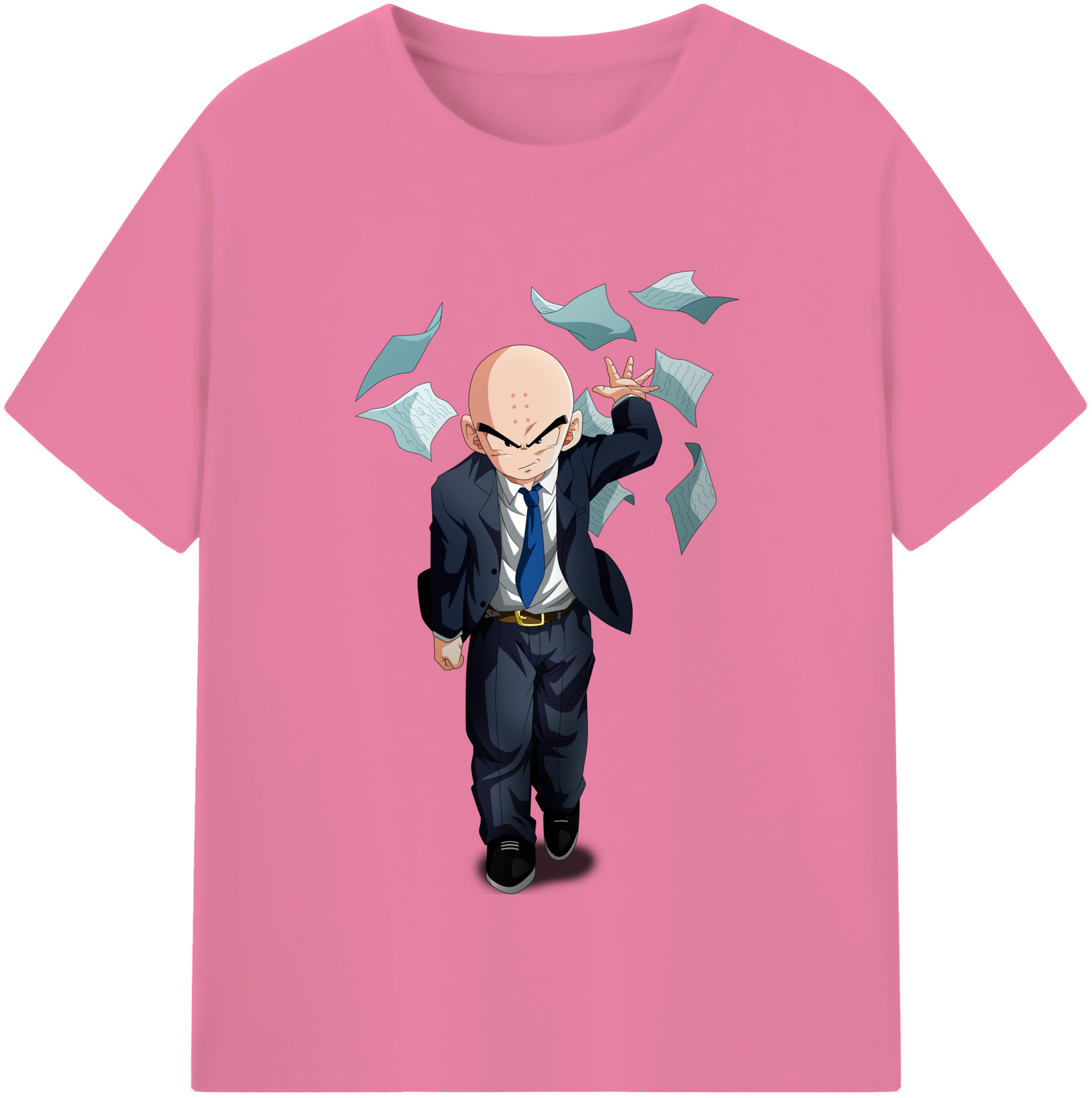 （画像用） ドラゴンボール クリリン DRAGON BALL krillin 綿100％半袖Tシャツ（フロントプリント）